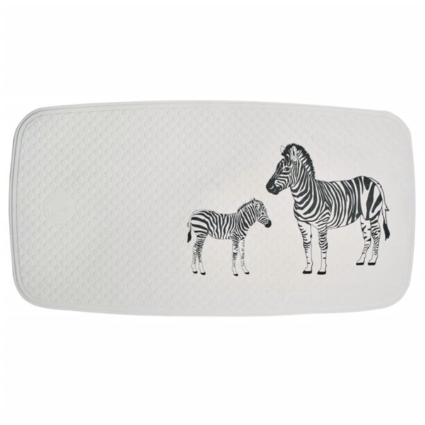 Ophelia & Co. RIDDER Bath Mat Zebra 38X72 Cm White And Black Wayfair